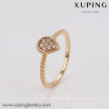 14708 Fine jewelry ladies drop shape ring with zircon stone wholesale 18k gold finger rings